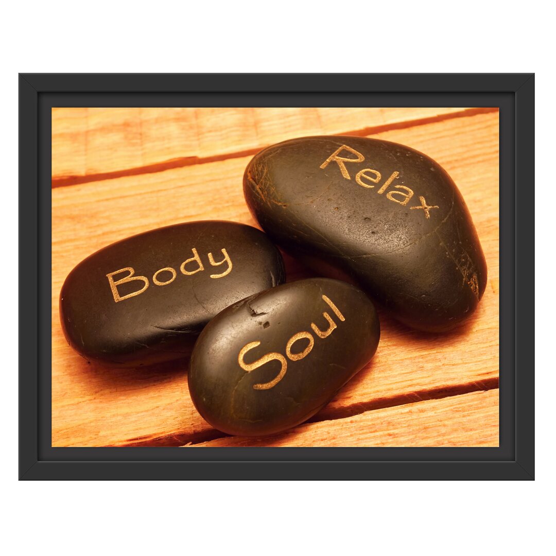 Gerahmtes Wandbild Wellness Body Soul Relax