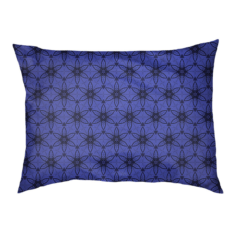Oreiller Byrge, Bleu / Noir, Moyen (l 29,5 po x P 19,5 po x H 9,5 po)