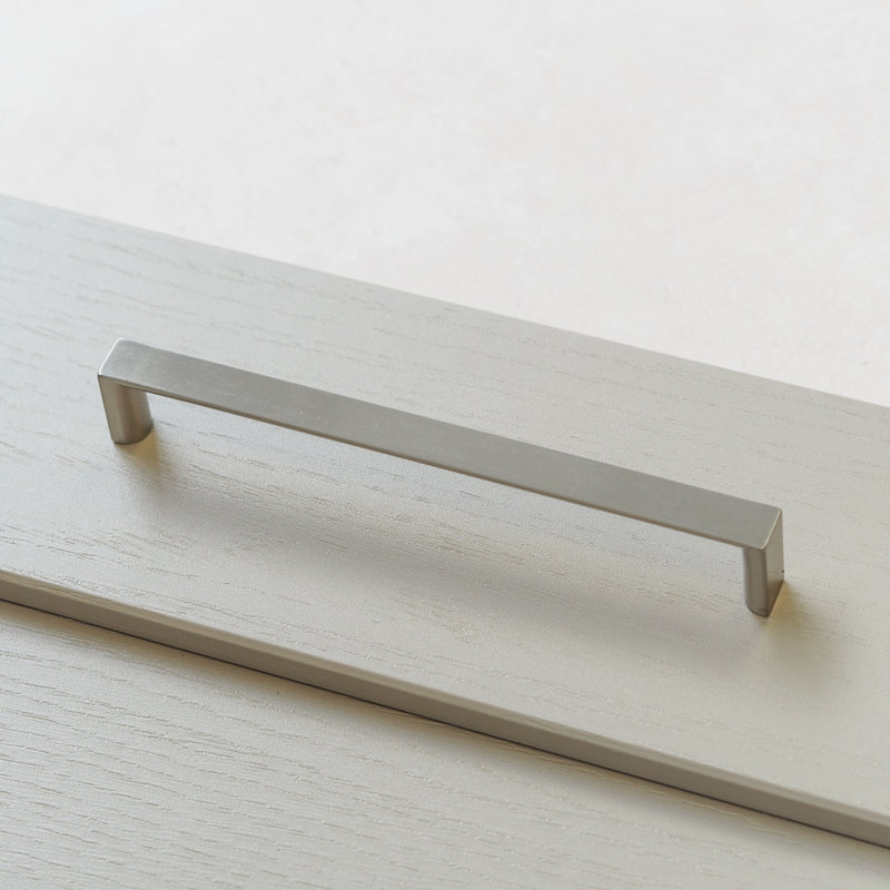 Brushed Nickel Square D-Bar Handles , 160mm