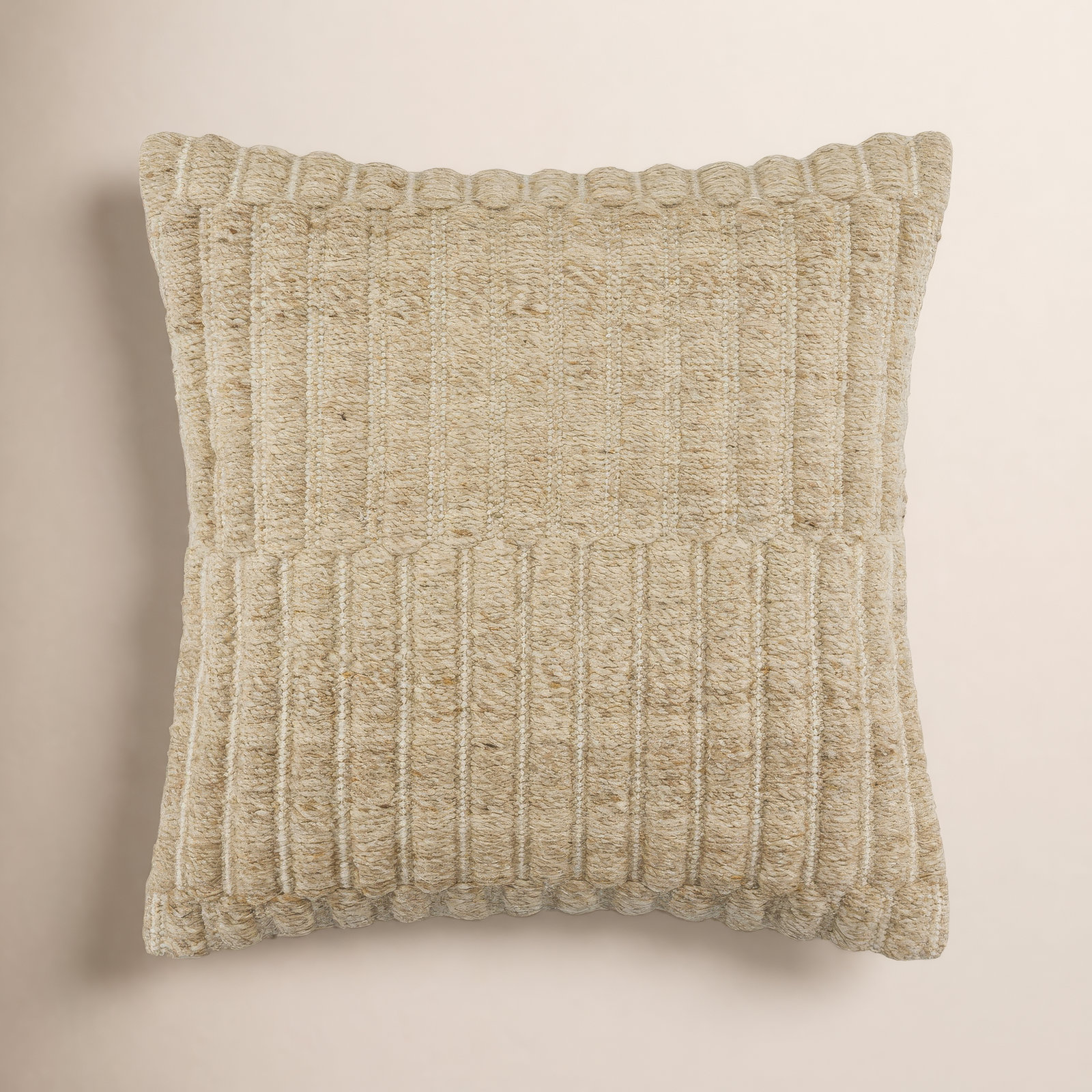 Monacizzo Accent Pillow, Polyester, Tan, Square 22"
