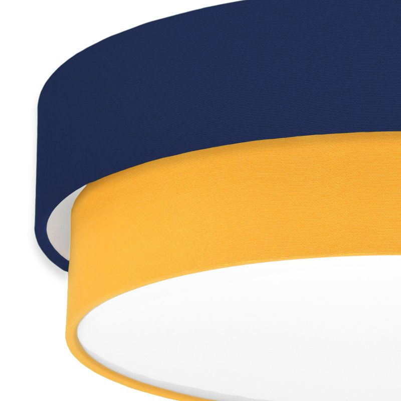 Avory Flush Mount, Navy Blue / Yellow