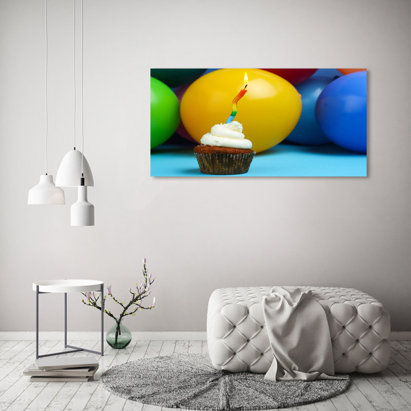 Birthday Cupcake - Wrapped Canvas Print