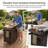 Outdoor Kitchen Island Bar Table With Raised Shelf And Storage Rack-612195928