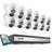 16CH 4K PoE NVR Security Camera System with 4TB HDD, 12pcs 4K Outdoor Spotlight Cameras, 2-Way Talk