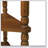 33.8'' Small Triangle Corner Table, Wood Side Table For Compact Spaces With 3 Tiers And Solid Wood Legs, Brown