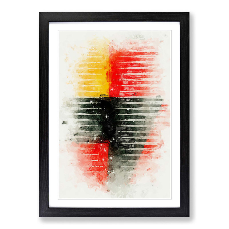 Angular Angles in Abstract - Picture Frame Graphic Art Print, Black Framed, 87cm H x 62cm W x 2cm D