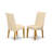 7 Piece Dining Table Set Consist of an Oval Butterfly Leaf Kitchen Table and 6 Light Beige Linen Fabric Upholstered Chairs, Oak-574578863-574578862-574578857