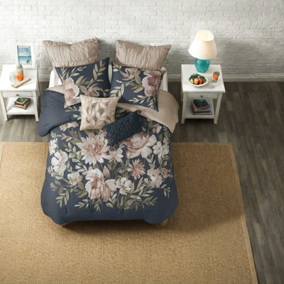 Ensembles de literie de luxe bleu marine, édredon en coton, style et élégance pour la maison