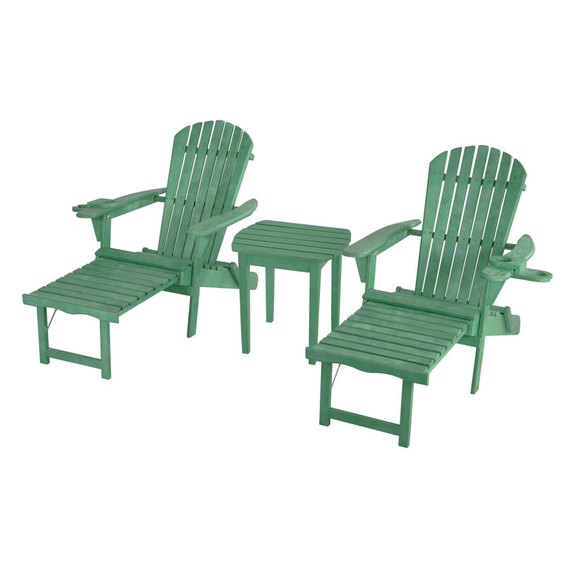 Cleethorpes Pine Foldable Outdoor Adirondack Chair, Green