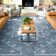 Kehr Bottineau Distressed Southwestern Blue Flat-Weave Rug