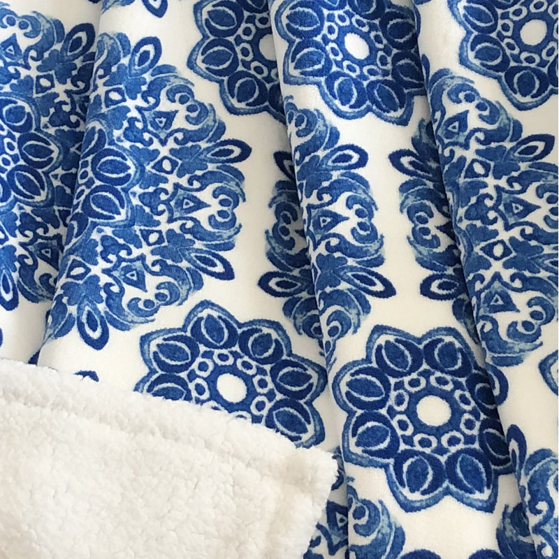 Jeté Briar, Bleu/Blanc