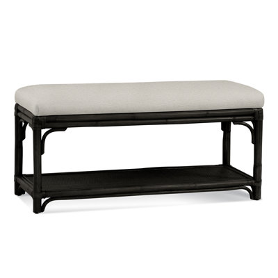 Summer Retreat Wicker Shelf Storage Bench