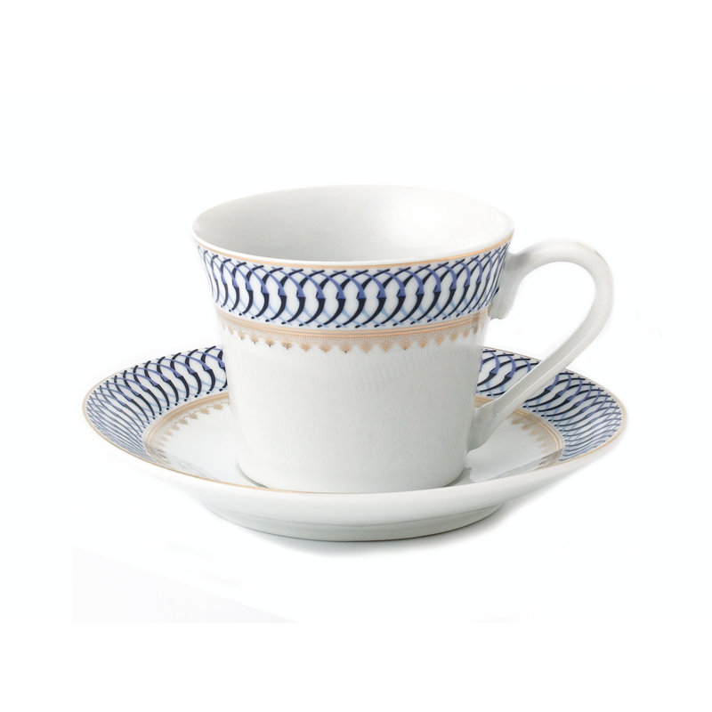 Porcelain Espresso Cup and Saucer