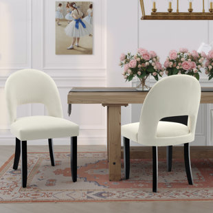 Linen Upholstered Dining Chairs (Set of 2)