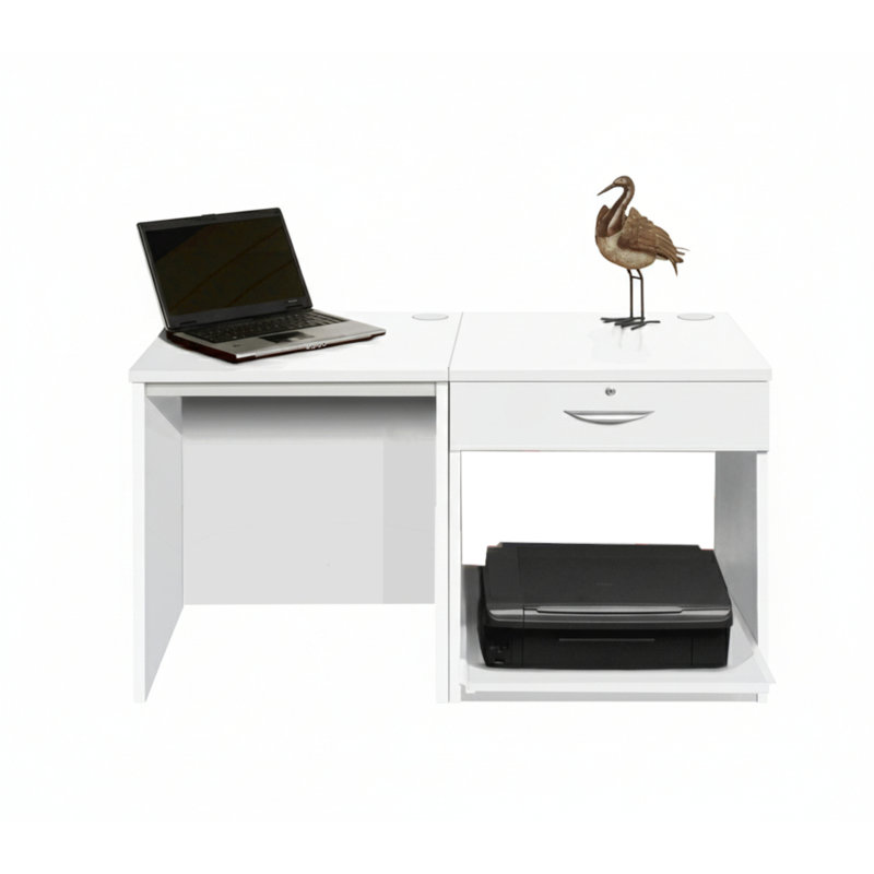 Walshaw Solid Wood Base Writing Desk, White