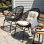 Chaise de patio d'extérieur en osier, ensemble de 2-741745242