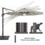  Parasol lumineux en porte-à-faux 11 'avec manivelle et contrepoids inclus-672250362