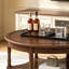 Table basse ovale vintage avec tiroir et tablette de rangement pour salon-2105246361
