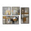 «Gray Radical Simplicity I», art mural surdimensionné Mid-Century abstrait 4 pièces-1388580936-1388580935