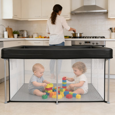 Parc pliable pour bébé, 50"×50", pour tout-petits