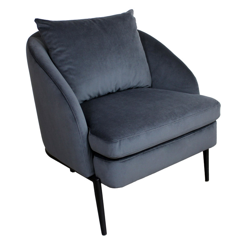 Fauteuil de 30,8 po de large Wilkeson, Mélange de polyester bleu grisâtre