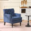 Fauteuil club bleu capitonné moderne Mid-Century-1064513171