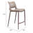 Upholstered Counter Stool with Metal Frame-949622641-949622654-949622652