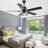 Classic Solid Wood Ceiling Fan 3 Colour Dimmable LED Light Kit & 6 Speed-1582527757