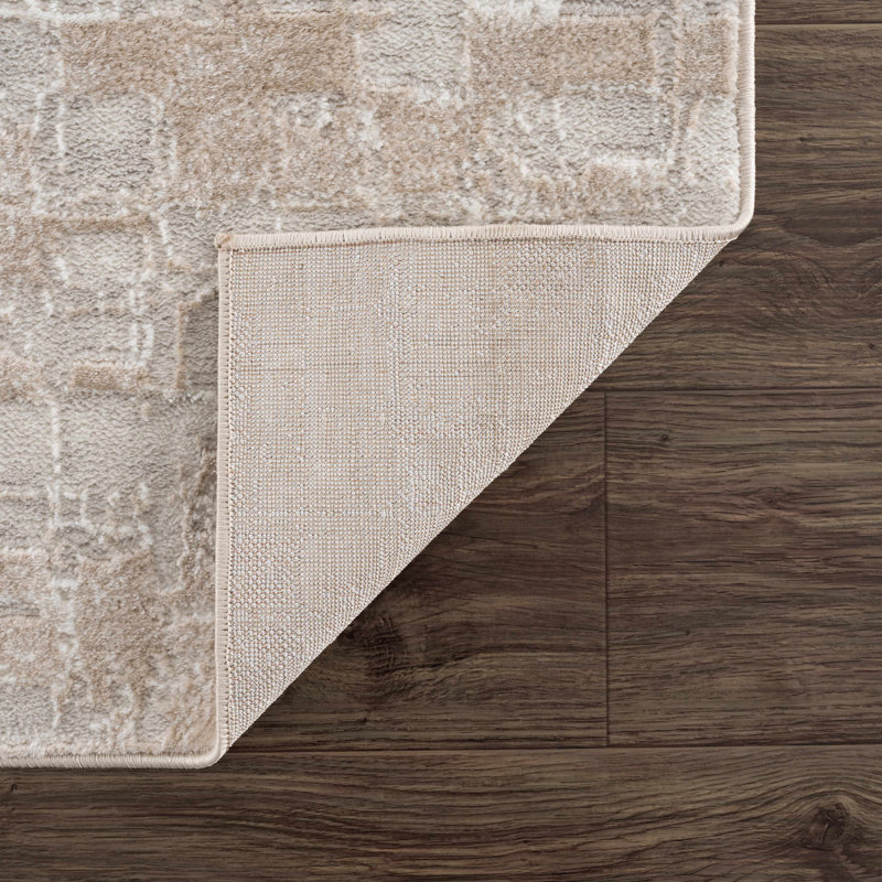 Tapis crème / beige Straten, Rectangle 7 pi 10 po x 10 pi