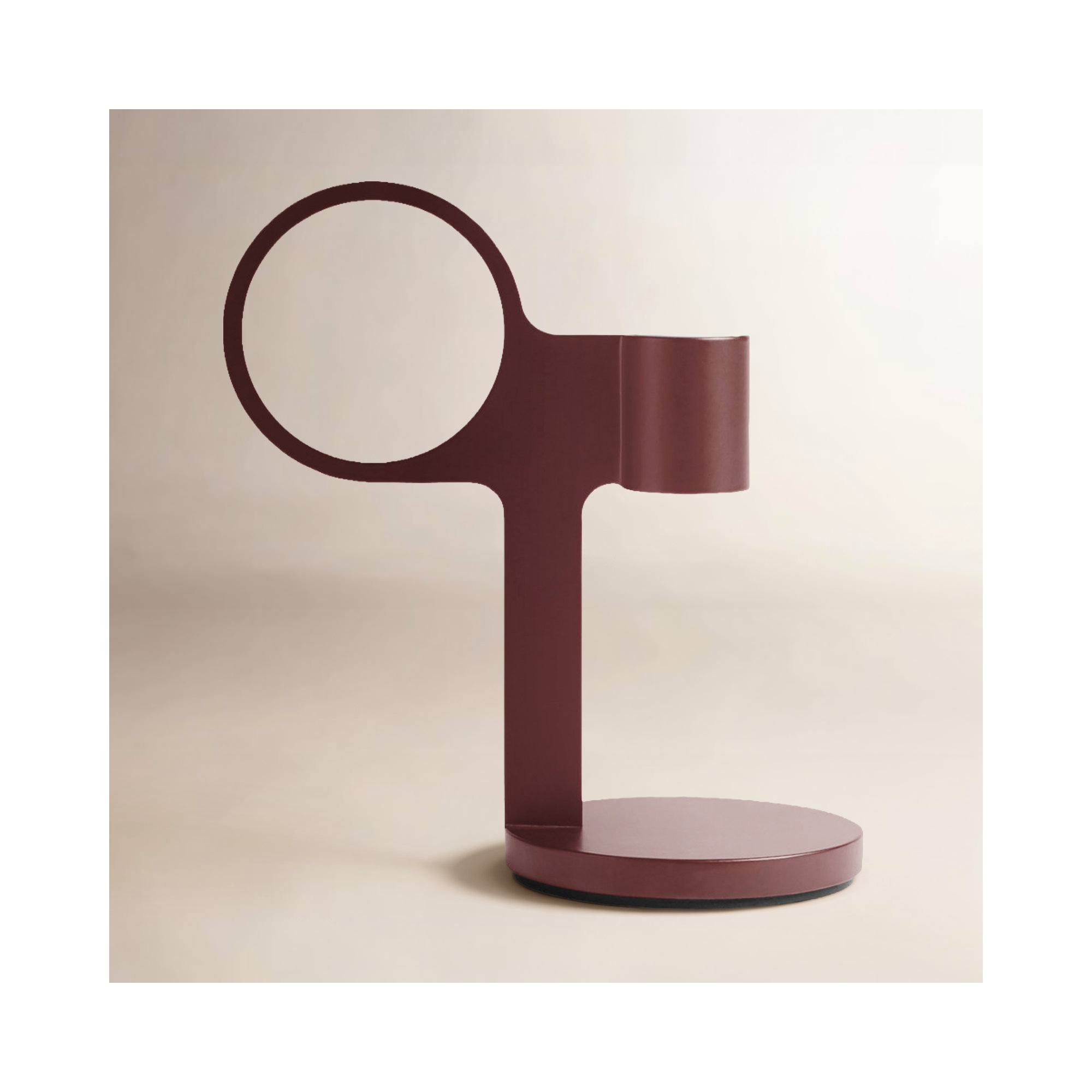 Who Goes There? 5" H x 4" W Candle Holder, Oxblood, 5" H x 4" W 