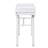 One Drawer White Metal Vanity Desk - Recessed Panels, Frame, Straight Legs For Bedroom Organization Tips With A Panel Design, Decorative Enhancement