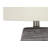 19"h, Table Lamp, Grey Ceramic, Ivory / Cream Shade, Contemporary