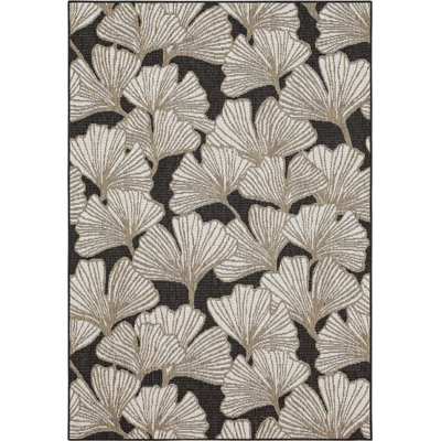 Mohawk Home Caspian Floral Dark Gray Woven Area Rug