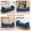 Banc de rangement rembourré de 66 po de hauteur avec des pieds dorés, une poche pour accoudoirs et 2 coussins-346524064-343922331