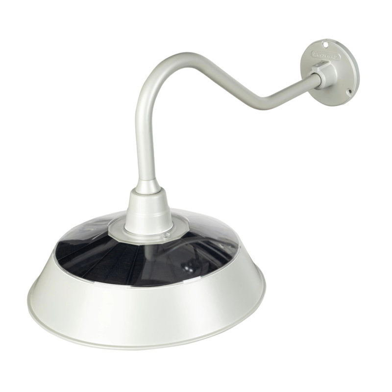 Luminaire de grange solaire Cottage - galvanisé, Argent argent