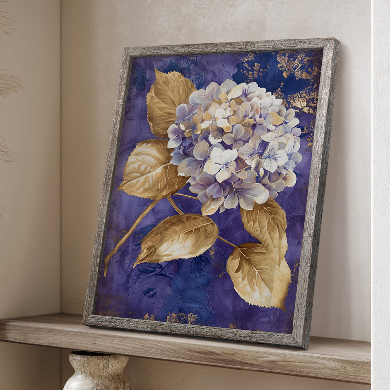 Reproduction encadrée FLORAL Series CCXIV - bois massif, H 11 po x l 9 po