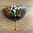 Kaycee Tiffany Sconces Lamp Blue Pink Stained Glass Half Moon Hummingbird Flowers Pull Chain Switch LED Bulb 12"W*6"D*7"H