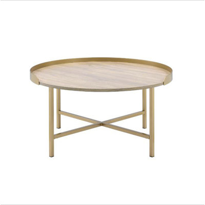 Tray Style Top Round Coffee Table
