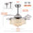 Blade LED Crystal Ceiling Fan Chandelier with Remote Control-578673570