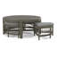 Raffles Rattan Cocktail Table with Benches-71441851-71441864