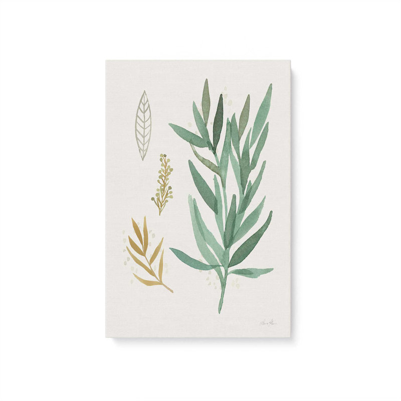 «Earthy Greens in Bloom IV», toile tendue, H 30 po x l 20 po