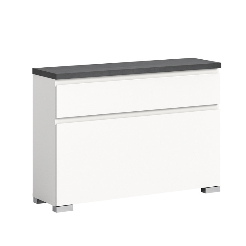 Shoelove Shoe Cabinet, Black/White