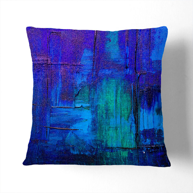 Abstract Square Cushion, 55 x 55 cm, White