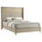 Malcolm Beige Upholstered Queen Wingback Bed