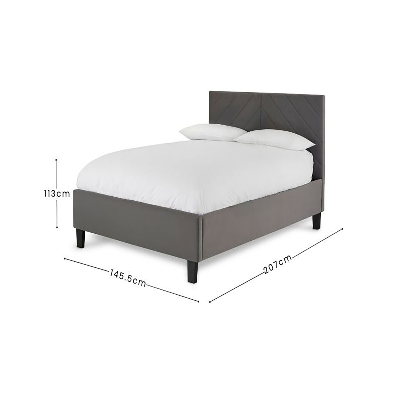 Upholstered Ottoman Bed, Double (4'6)