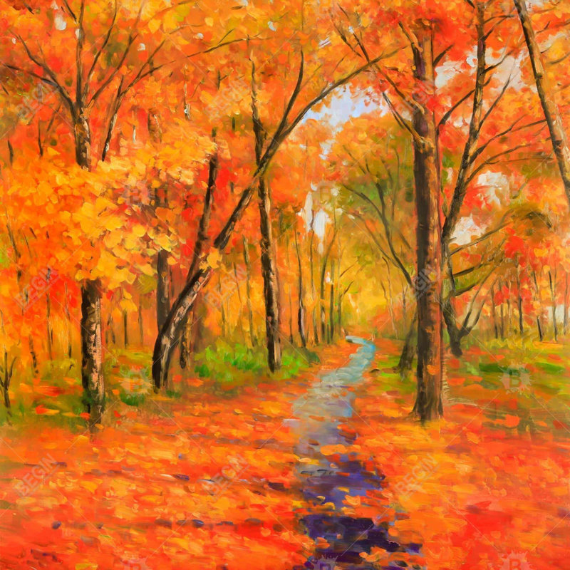 «Autumn Trail In The Forest» sur toile