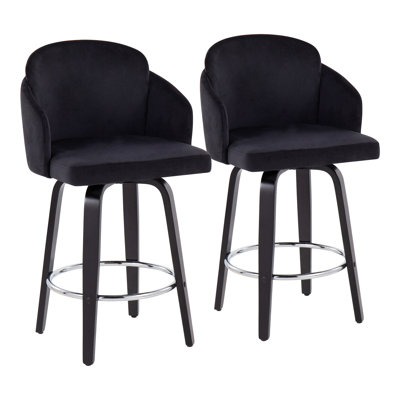 Violetta Swivel Upholstered Counter Stool