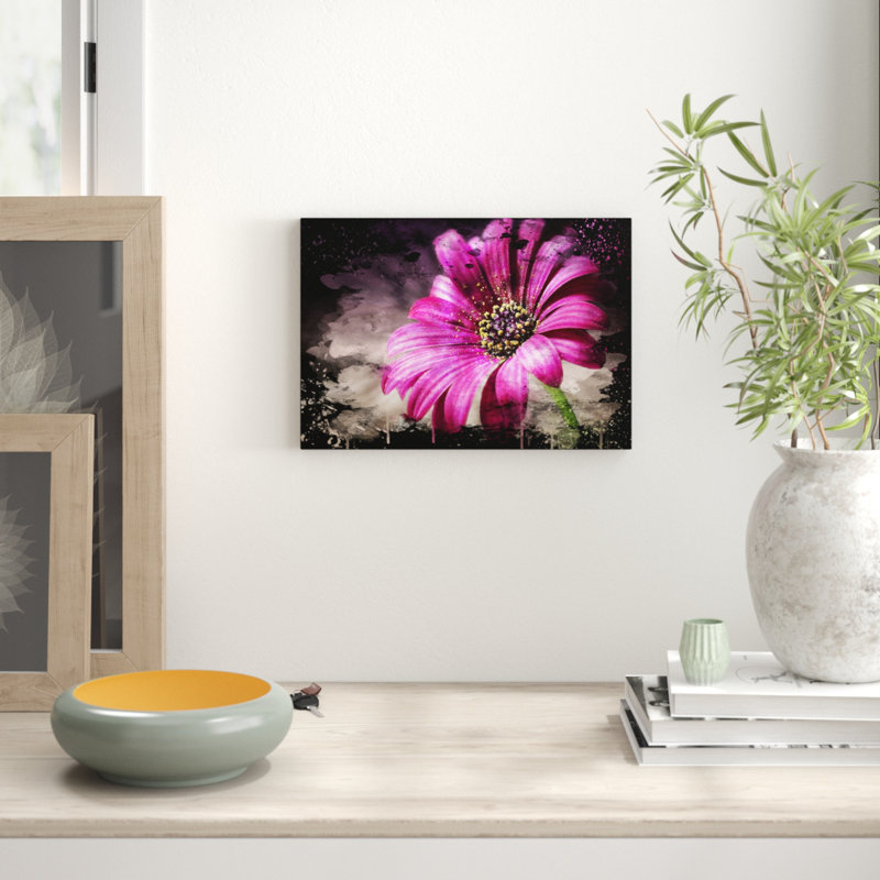 Flower Purple Daisy 1 - Wrapped Canvas, 50cm H x 76cm W