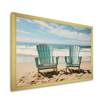 " Teal Beach Chairs I "