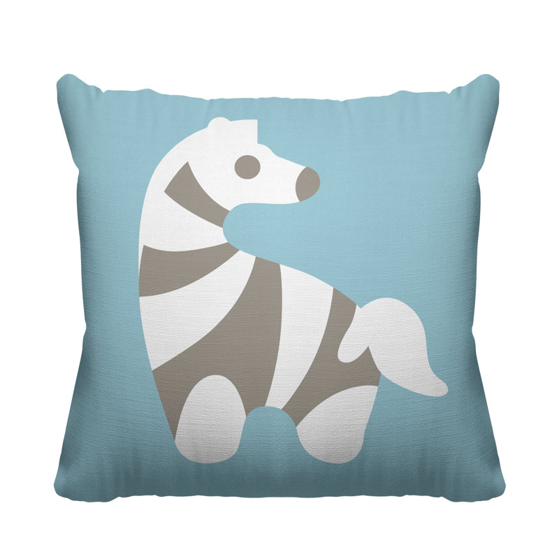 Coussin décoratif Simbi, Bleu pastel, L 15 po x H 15 po